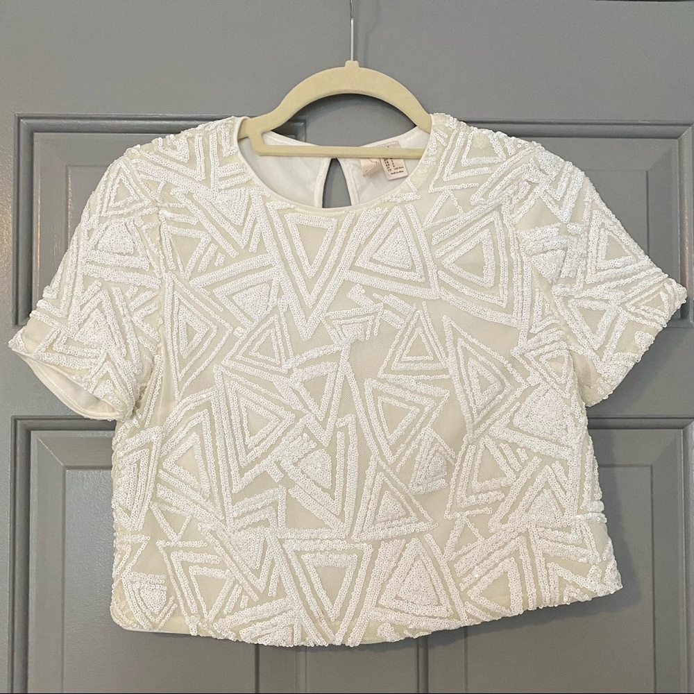 Sequin Crop Top